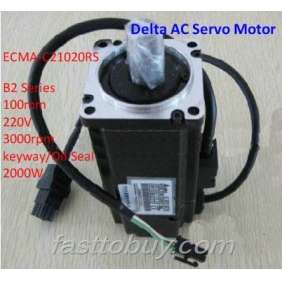Delta AC Servo Motor B2 Series ECMA-C21020RS 100mm 220V 3000rpm keyway/Oil Seal 2000W New