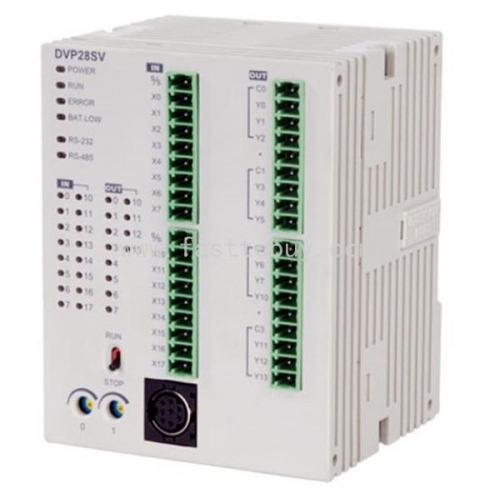 PLC DC24V 16 DI 12 DO transistor PNP Delta DVP28SV11S2 New