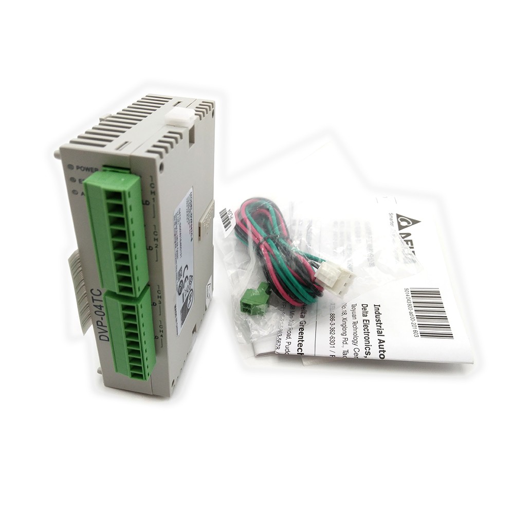 Delta 24VDC 4 channel K J type PLC Thermocouple Module DVP04TC-S Programming New